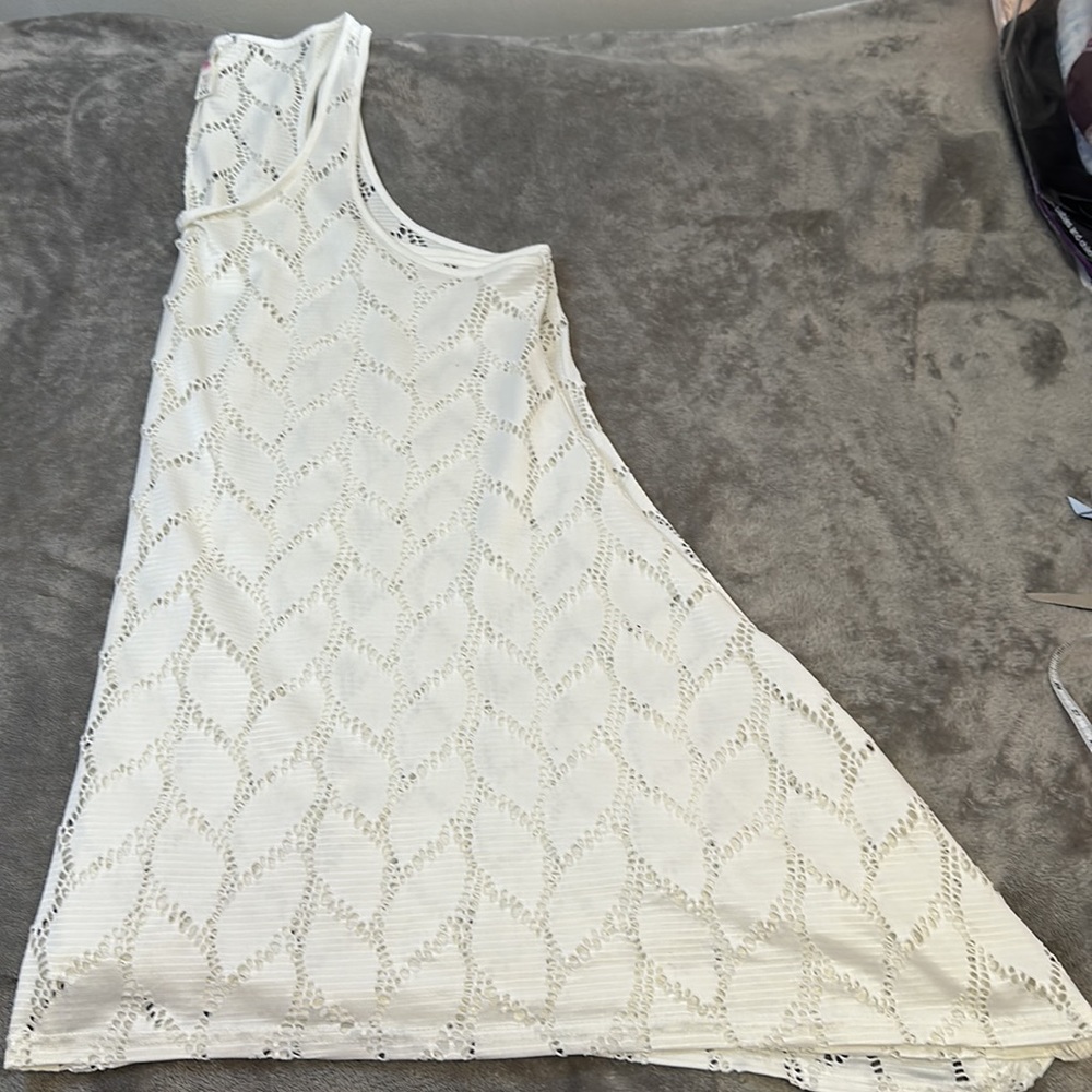 Nimes Cote d’Azur white swimsuit coverup, 3X